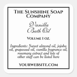  zeep etiket wit & zwart