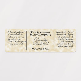 Zeep-etiketten van waterdichte perkampapier labels