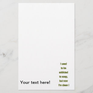 Zeep grappige tekst briefpapier