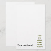 Zeep grappige tekst briefpapier (Voorkant / Achterkant)