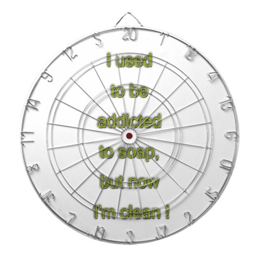 Zeep grappige tekst dartbord (Voorkant)