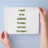 Zeep grappige tekst flyer (Hand)