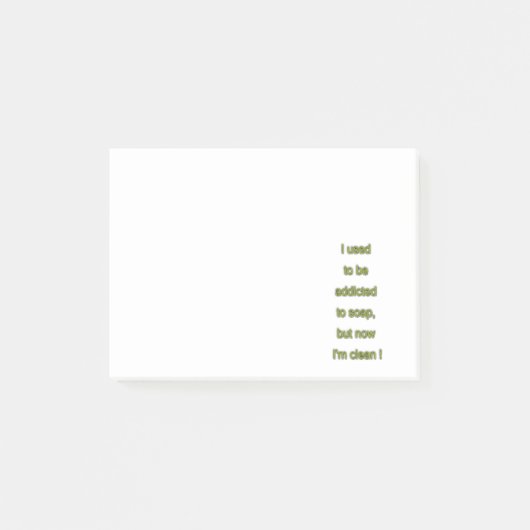 Zeep grappige tekst post-it® notes (Voorkant)