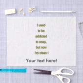 Zeep grappige tekst tissuepapier (Craft)