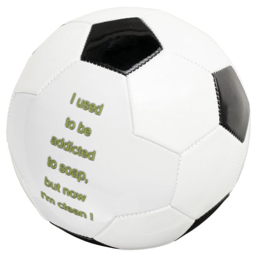 Zeep grappige tekst voetbal (Drie kwart)