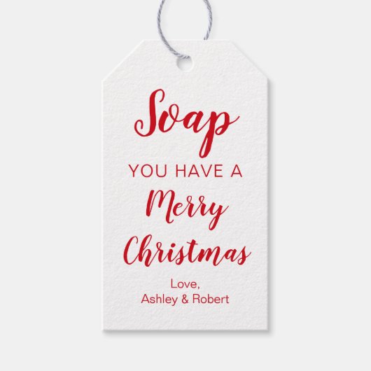 Zeep Je hebt een vrolijk kerstcadeau Labels Cadeaulabel (Voorkant)