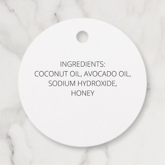 Zeep Labels (Achterkant)