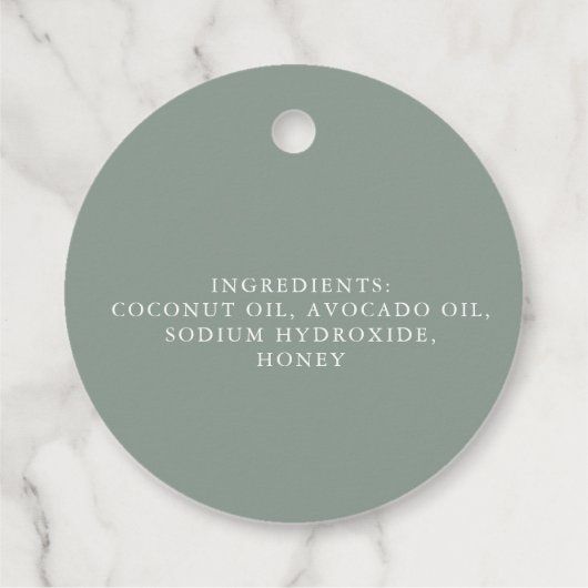 Zeep Labels (Achterkant)