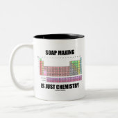 Zeep maken is gewoon chemie tweekleurige koffiemok (Links)
