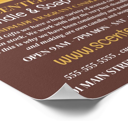 Zeep Maken, Kaars & Zeep Maker Adverteren Poster (Hoek)