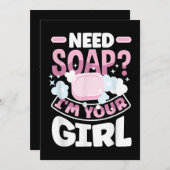 Zeep maken zeepmaker grappig kaart (Voorkant / Achterkant)