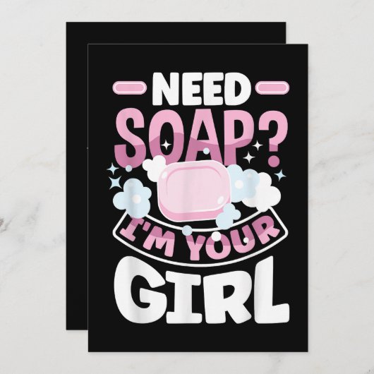 Zeep maken zeepmaker grappig kaart (Voorkant / Achterkant)