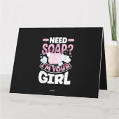 Zeep maken Zeepmaker Grappig Kaart (Achterkant)
