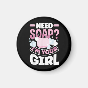 Zeep maken zeepmaker grappig magneet