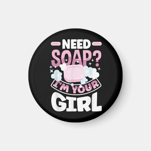 Zeep maken Zeepmaker Grappig Magneet (Voorkant)