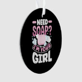 Zeep maken zeepmaker grappig ornament (voorkant)