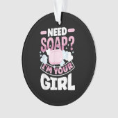 Zeep maken zeepmaker grappig ornament (voorkant)