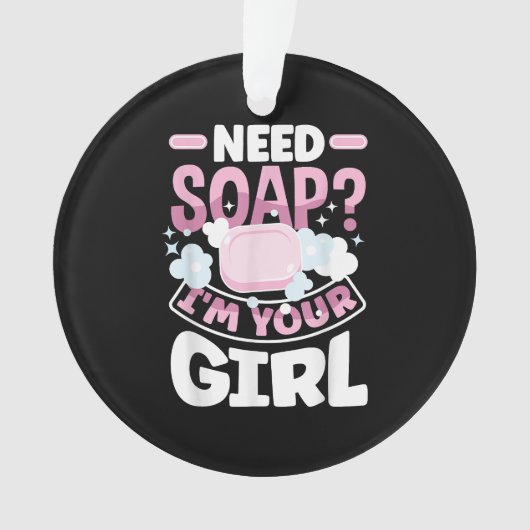 Zeep maken zeepmaker grappig ornament (voorkant)