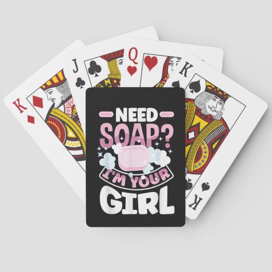Zeep maken Zeepmaker Grappig Pokerkaarten (Achterkant)
