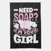 Zeep maken Zeepmaker Grappig Theedoek (Verticaal)