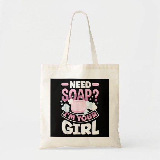 Zeep maken Zeepmaker Grappig Tote Bag (Voorkant)