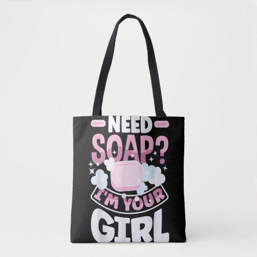 Zeep maken Zeepmaker Grappig Tote Bag (Voorkant)