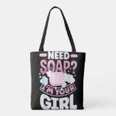 Zeep maken Zeepmaker Grappig Tote Bag (Achterkant)