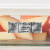  zeep met waterbestendige geweven zilverfolie labels (Aangebracht)