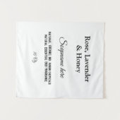 Zeep Naam Gewicht Website Ingrediënten Details Q R Wandkleed (Voorkant (horizontaal))