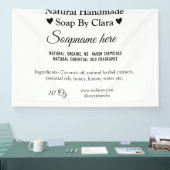 zeep naam gewicht website ingrediënten details tek spandoek (Beurs)