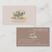 Zeep op BathTub met bubbels Visitekaartje (Voorkant / Achterkant)