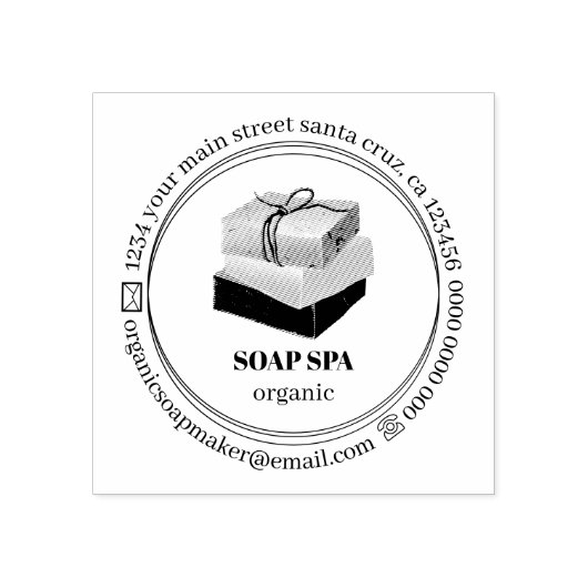 Zeep Organic Spa Rubberstempel (Afrduk)