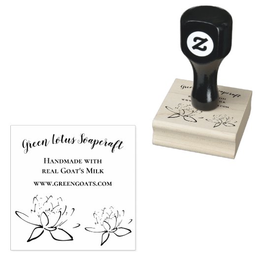  Zeep Product Merk Wood Art Rubber Stamp Rubberstempel (Gestempeld)