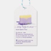 Zeep Soja Natuurlijke Spa Cosmetica Lavendel Aroma Cadeaulabel (Achterkant)