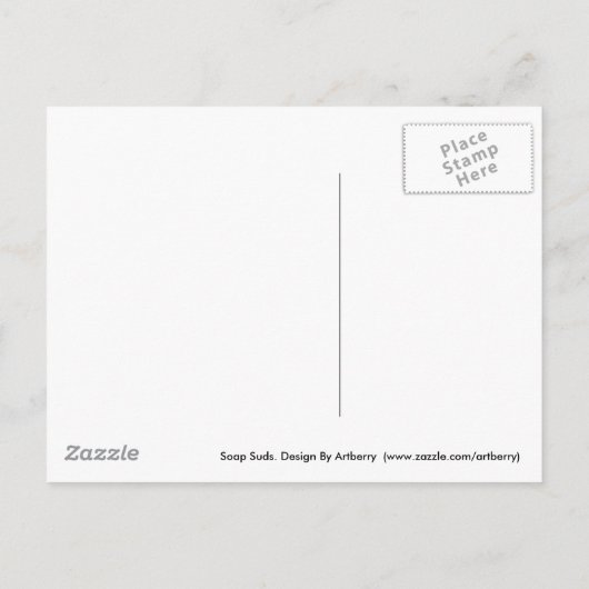 Zeep Suds Briefkaart (Achterkant)