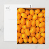 Zeep van oranje kumquat in kartonnen doos briefkaart (Voorkant / Achterkant)