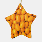 Zeep van oranje kumquat in kartonnen doos keramisch ornament (Links)