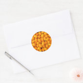 Zeep van oranje kumquat in kartonnen doos ronde sticker (Envelop)