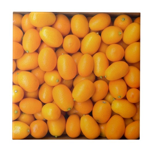 Zeep van oranje kumquat in kartonnen doos tegeltje (Voorkant)
