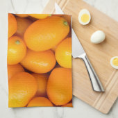 Zeep van oranje kumquat in kartonnen doos theedoek (Quarter Fold)