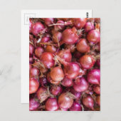 Zeep van rode uien op de markt briefkaart (Voorkant / Achterkant)