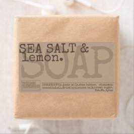  zeep Verpakking bruin beige Etiket