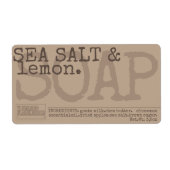  zeep Verpakking bruin beige Etiket (Voorkant)