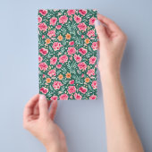 Zeep Verpakking Papier - roze & groene bloemen Flyer (Hand)