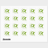 zeep vierkante sticker (Vel)