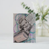Zeep Vrouw Collage Briefkaart (Staand voorkant)