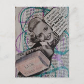 Zeep Vrouw Collage Briefkaart (Voorkant)