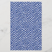 Zeep Wrapping Papier - blauw en wit geometrisch Flyer (Voorkant)