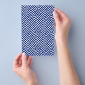 Zeep Wrapping Papier - blauw en wit geometrisch Flyer (Hand)