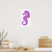 zeepaard-313946 CARTOON CUTE seahorse fish ocea Poster (Keuken)